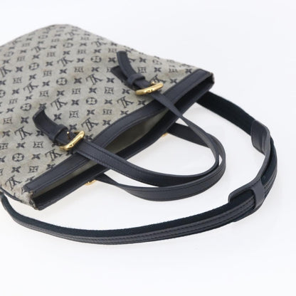 Louis Vuitton Francoise handbag Mini lin, BLUE, CANVAS, Tote bag