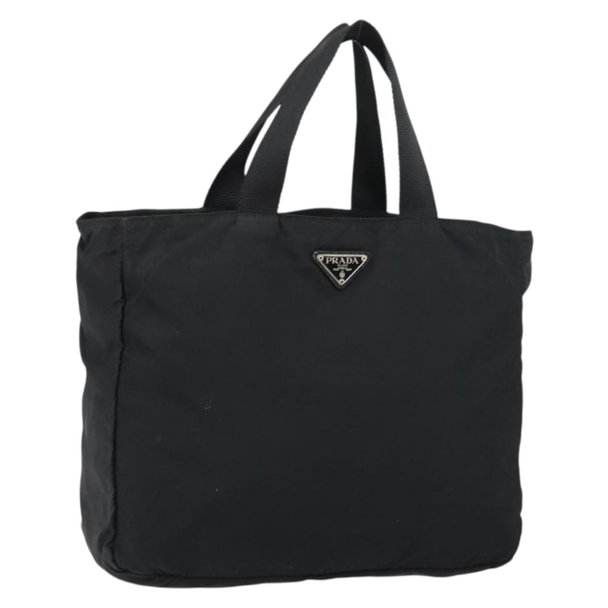 Prada Vintage Zip Tote Tessuto, BLACK, NYLON, Tote bag