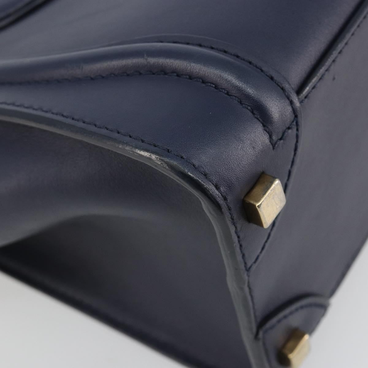 Celine Tricolor Luggage Bag Leather, Navy, Leather, Handbag