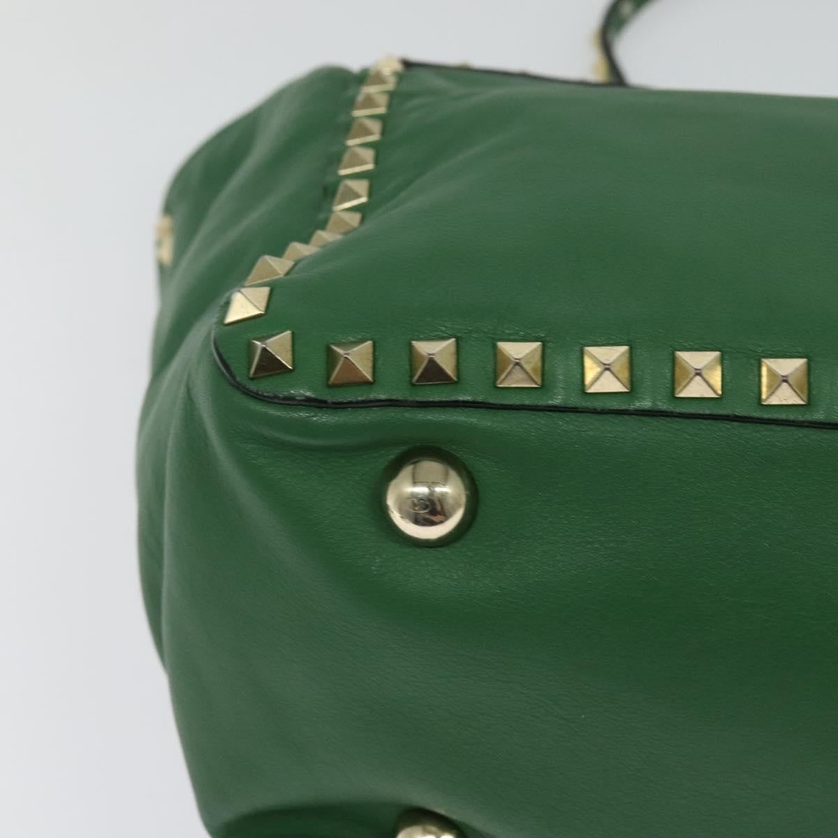 Valentino Garavani Rockstud Tote Soft Leather, GREEN, LEATHER, Tote bag