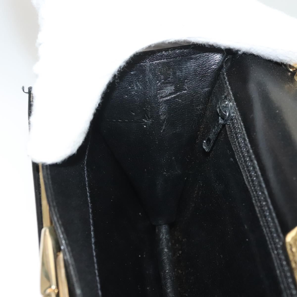 Bally Vintage Chain Shoulder Bag Quilted Leather, BLACK, LEATHER, Shoulder bag