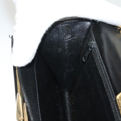 Bally Vintage Chain Shoulder Bag Quilted Leather, BLACK, LEATHER, Shoulder bag