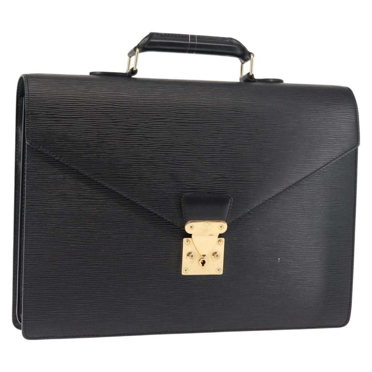 Louis Vuitton Serviette Conseiller Briefcase Epi Leather, BLACK, LEATHER, Briefcase