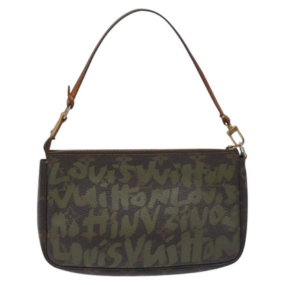 Louis Vuitton Pochette Accessoires Limited Edition Monogram Graffiti, KHAKI, CANVAS, Clutche & pouche