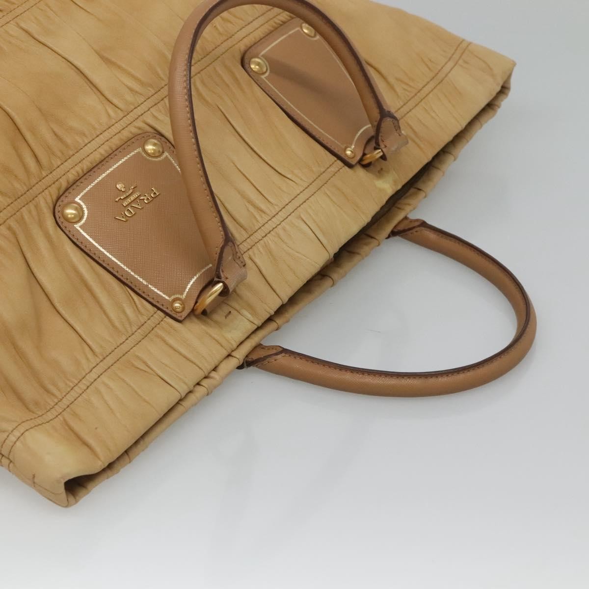 Prada Gaufre Tote Nappa Leather, BEIGE, LEATHER, Tote bag