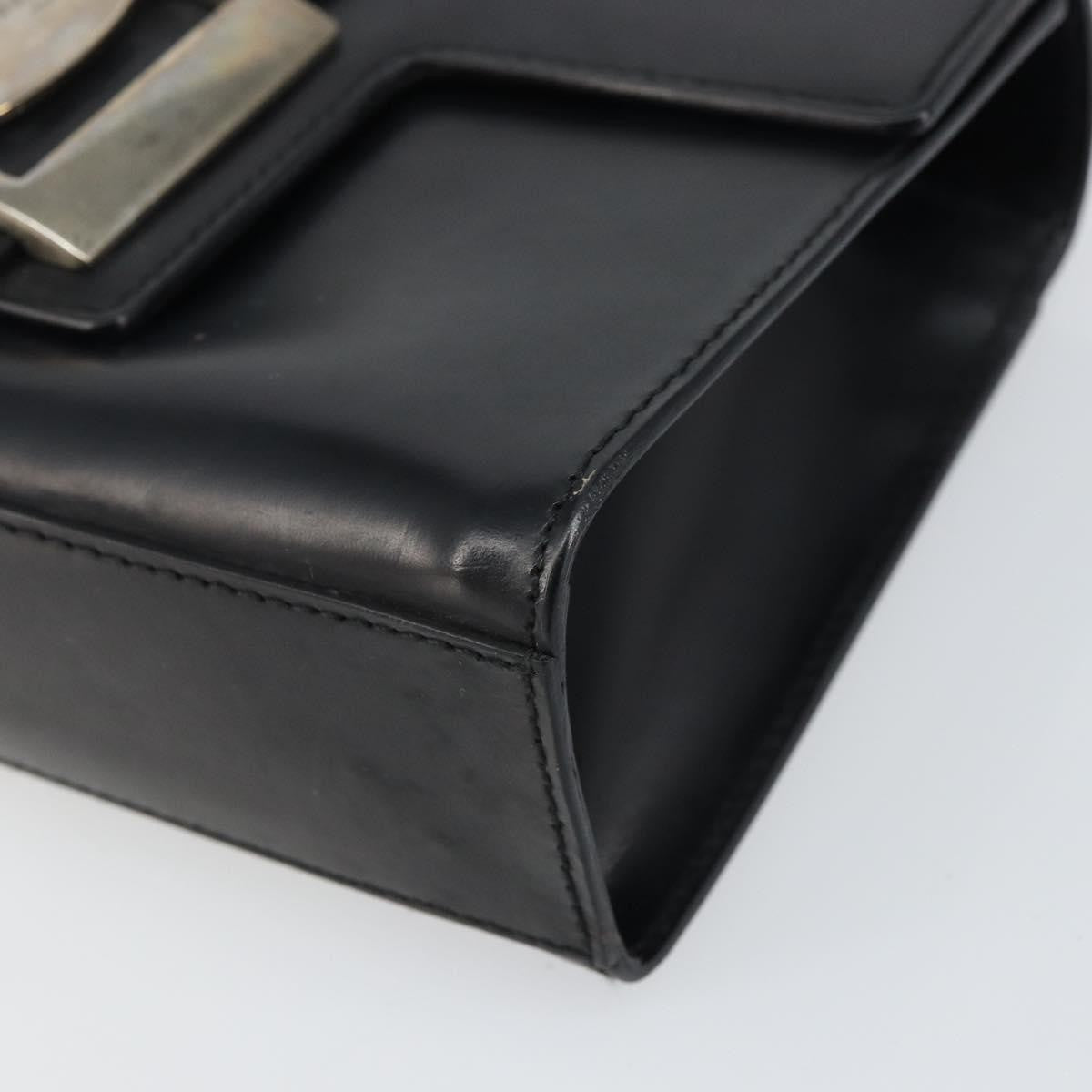 Salvatore Ferragamo Vala Handbag Leather, BLACK, LEATHER, Handbag
