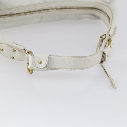 Bally Vintage Shoulder Bag Leather, White, Leather, Shoulder Bag