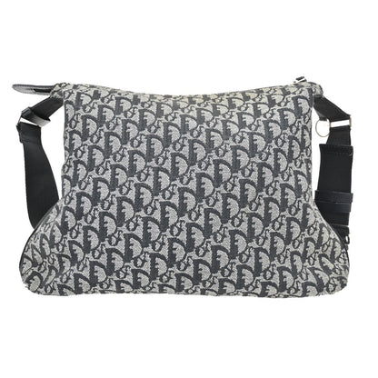 Christian Dior Vintage Trotter Messenger Bag Diorissimo Canvas, BLACK, CANVAS, Shoulder bag