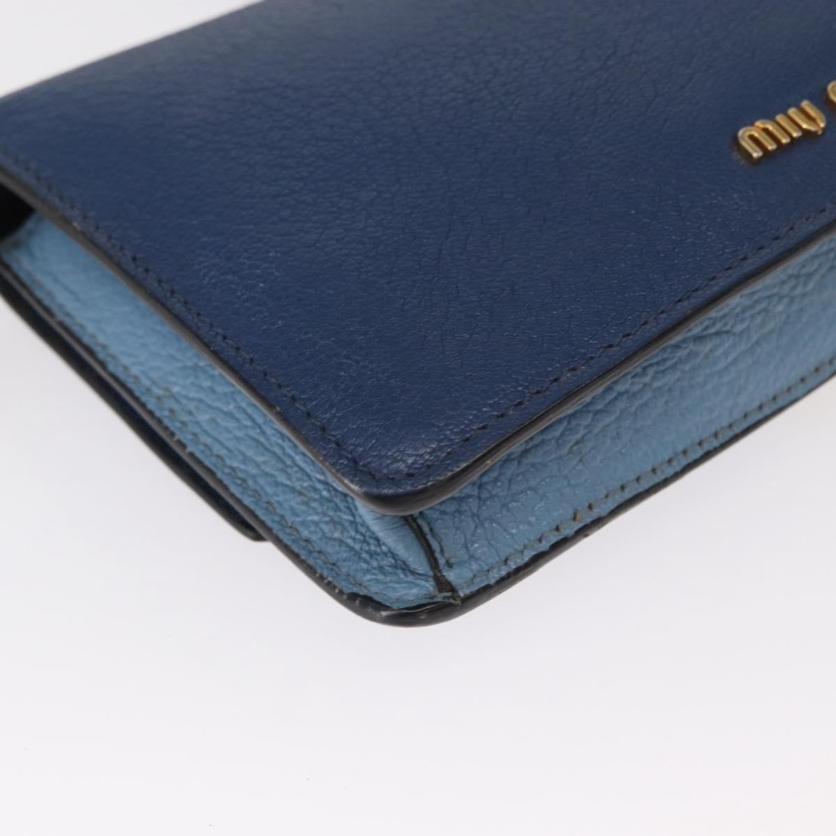 Miu Miu Shoulder Bag Leather, BLUE, LEATHER, Shoulder bag