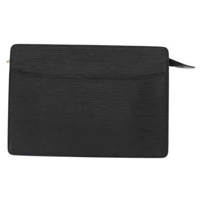 Louis Vuitton Pochette Homme Epi Leather, BLACK, LEATHER, Clutche & pouche
