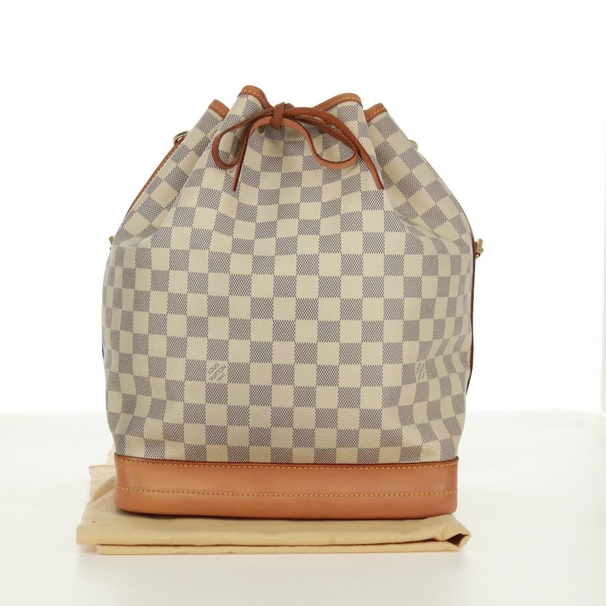 Louis Vuitton Noe Handbag Damier, Beige, Canvas, Shoulder Bag