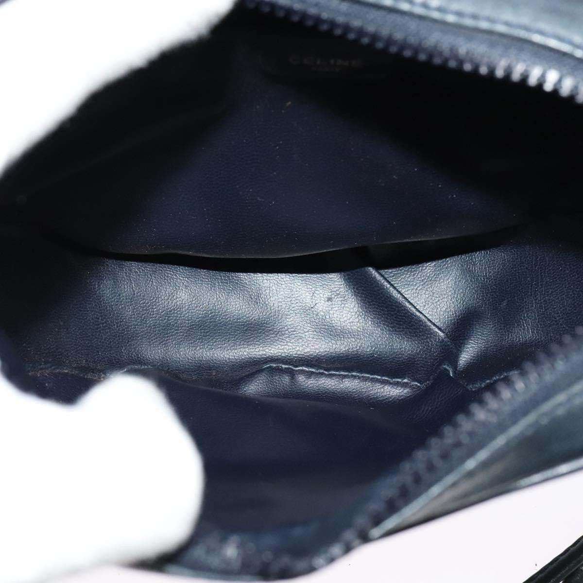 Celine Shoulder Bag Leather, NAVY, LEATHER, Shoulder bag