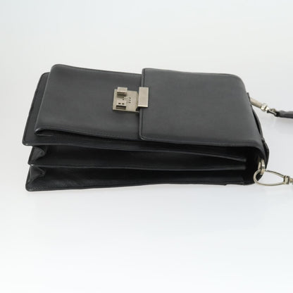 Bally Vintage Shoulder Bag Leather, Black, Leather, Shoulder Bag