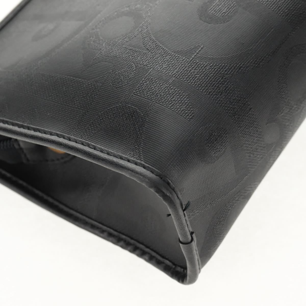Christian Dior Vintage Trotter Pouch Diorissimo Canvas, BLACK, PVC, Clutche & pouche