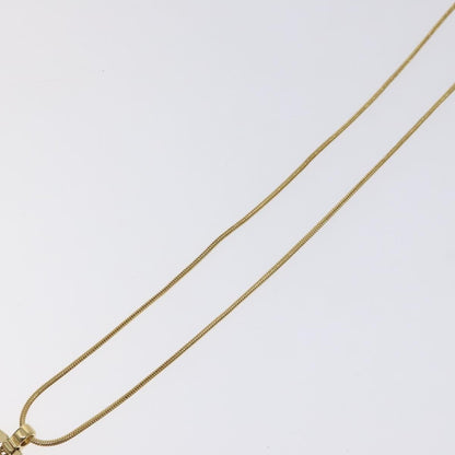 Christian Dior Round Logo Pendant Necklace Metal, GOLD, METAL, Necklace