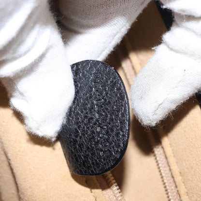 Gucci Vintage Bamboo Vanity Case Leather, NAVY, LEATHER, Handbag