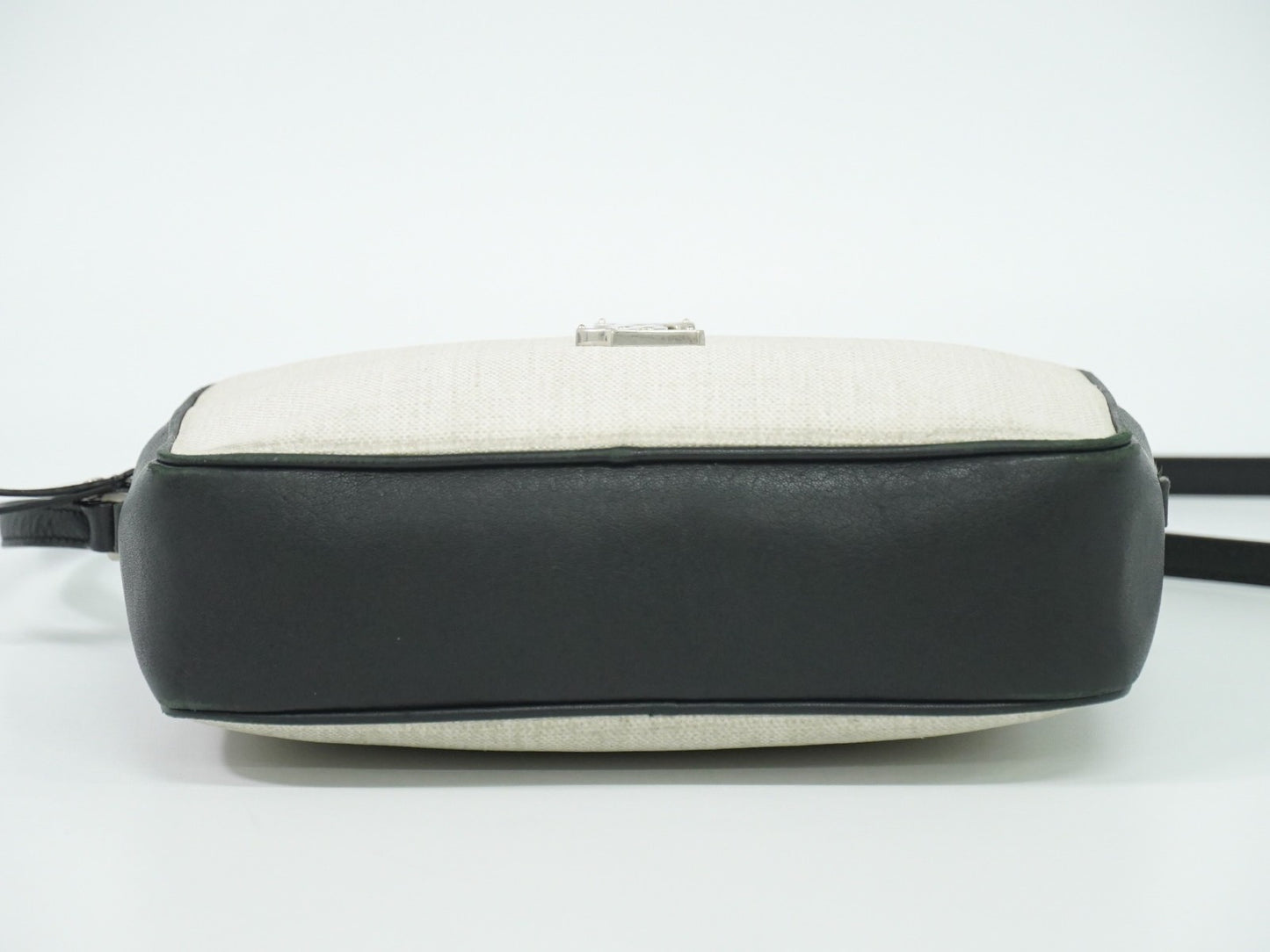 Saint Laurent Lou Camera Bag Canvas and Leather, BEIGE, CANVAS, Shoulder bag