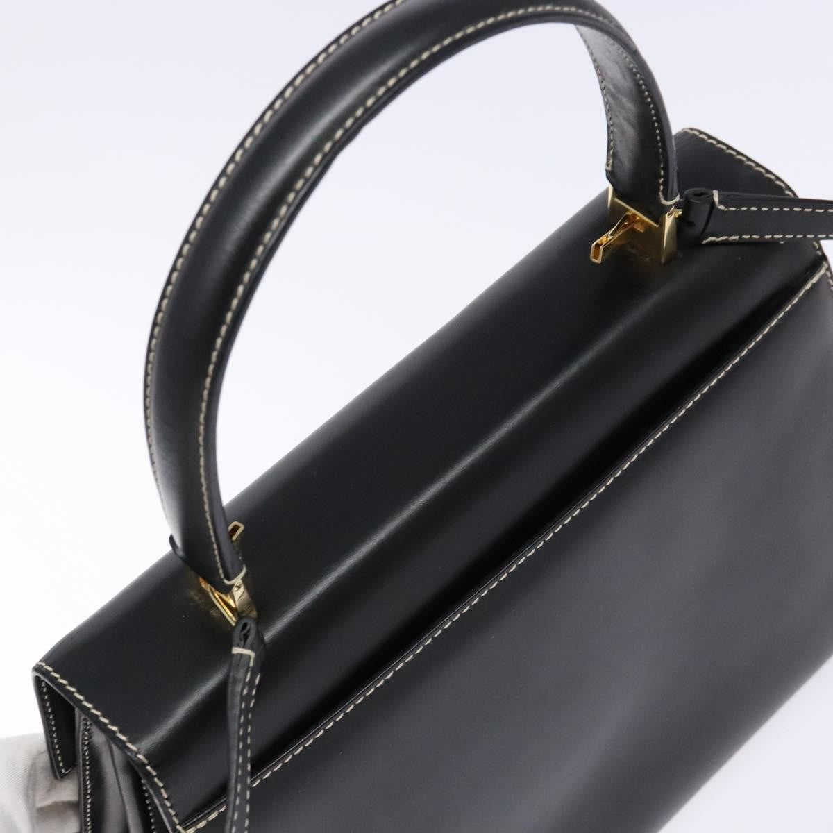 Salvatore Ferragamo Gancini Convertible Top Handle Bag Leather, BLACK, LEATHER, Handbag