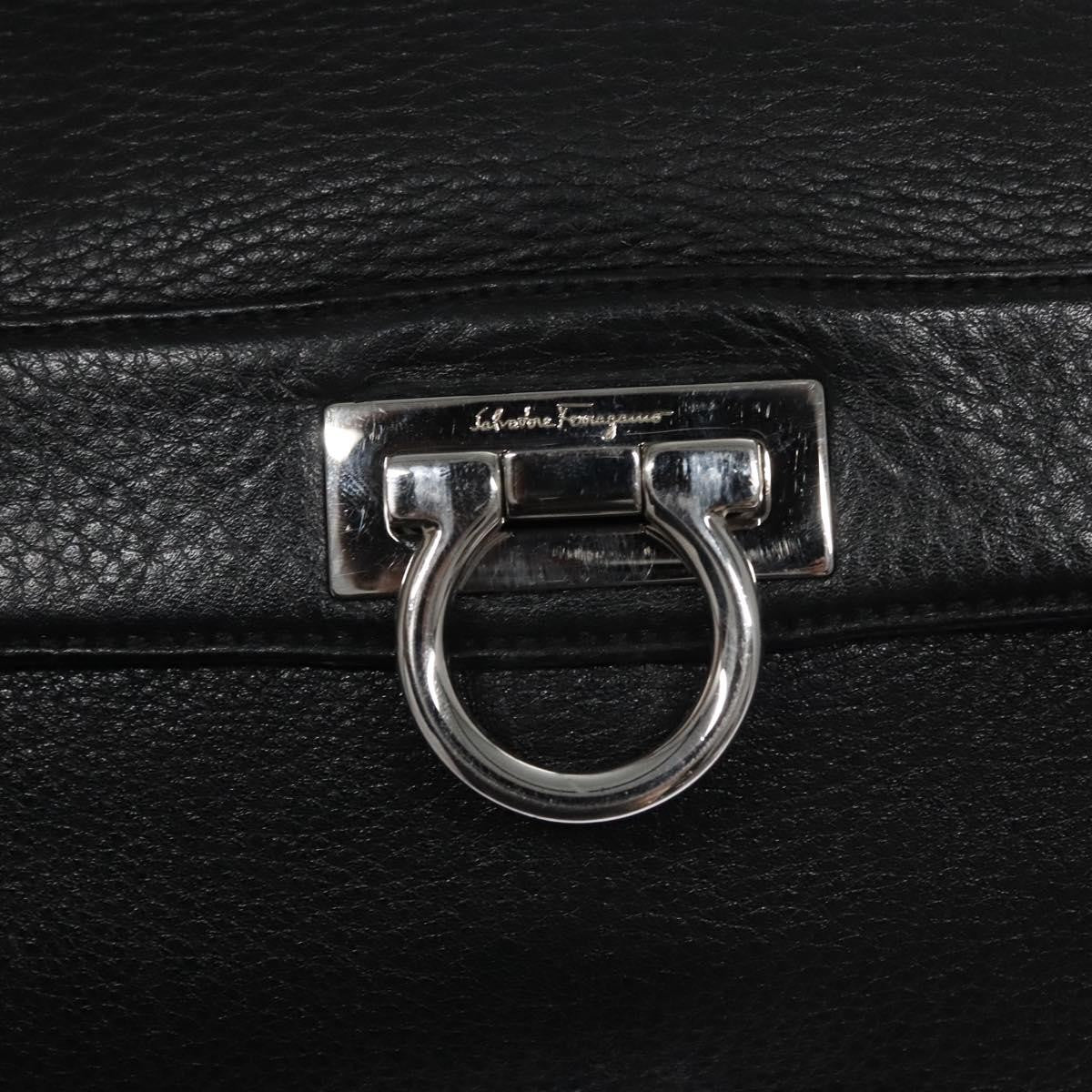 Salvatore Ferragamo Sofia Satchel Leather, BLACK, LEATHER, Handbag