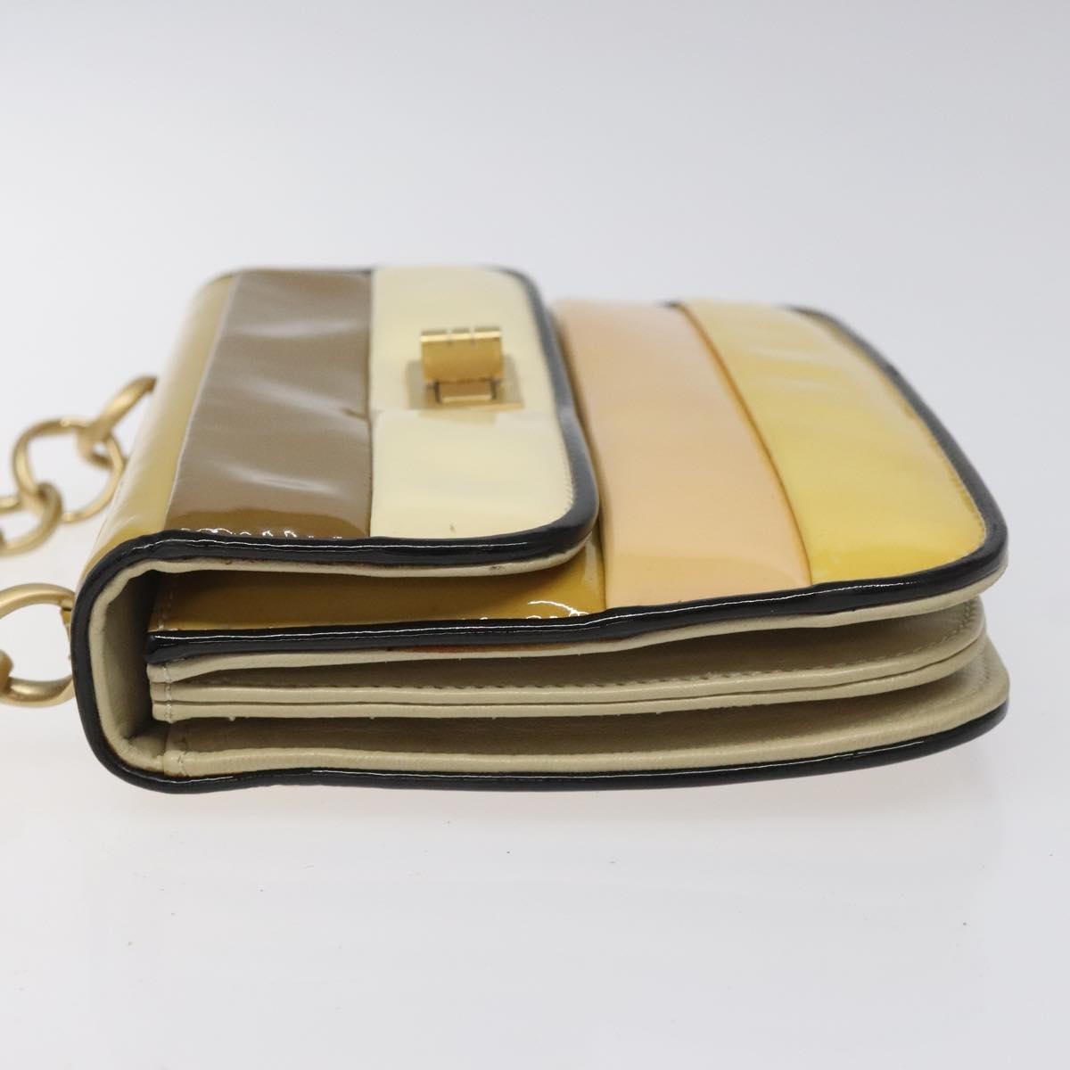 Chanel Chain Shoulder Bag Patent leather, GOLD, PATENT_LEATHER, Shoulder bag