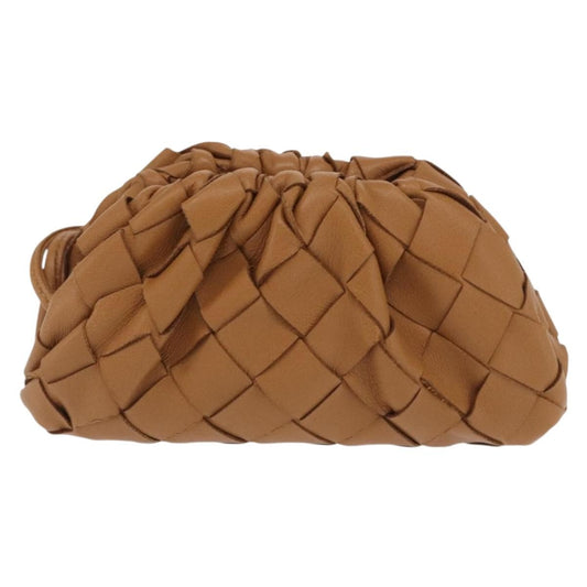 Bottega Veneta The Pouch Coin Purse Intrecciato Nappa, Brown, Leather, Clutch