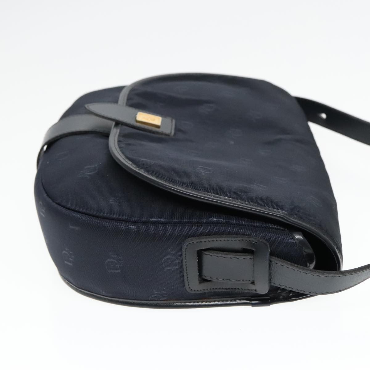 Christian Dior Vintage Shoulder Bag Canvas, NAVY, CANVAS, Shoulder bag