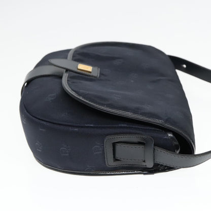 Christian Dior Vintage Shoulder Bag Canvas, NAVY, CANVAS, Shoulder bag