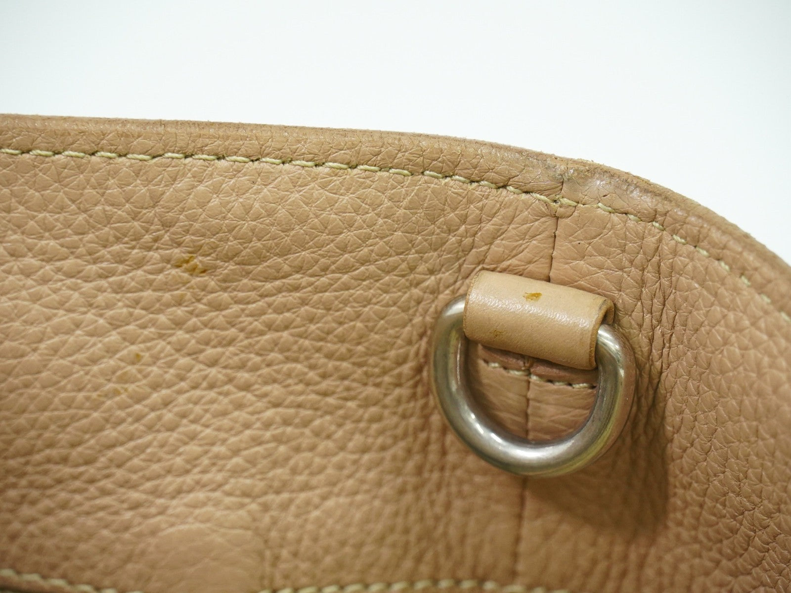 Prada Shopping Tote Vitello Daino, BEIGE, LEATHER, Tote bag