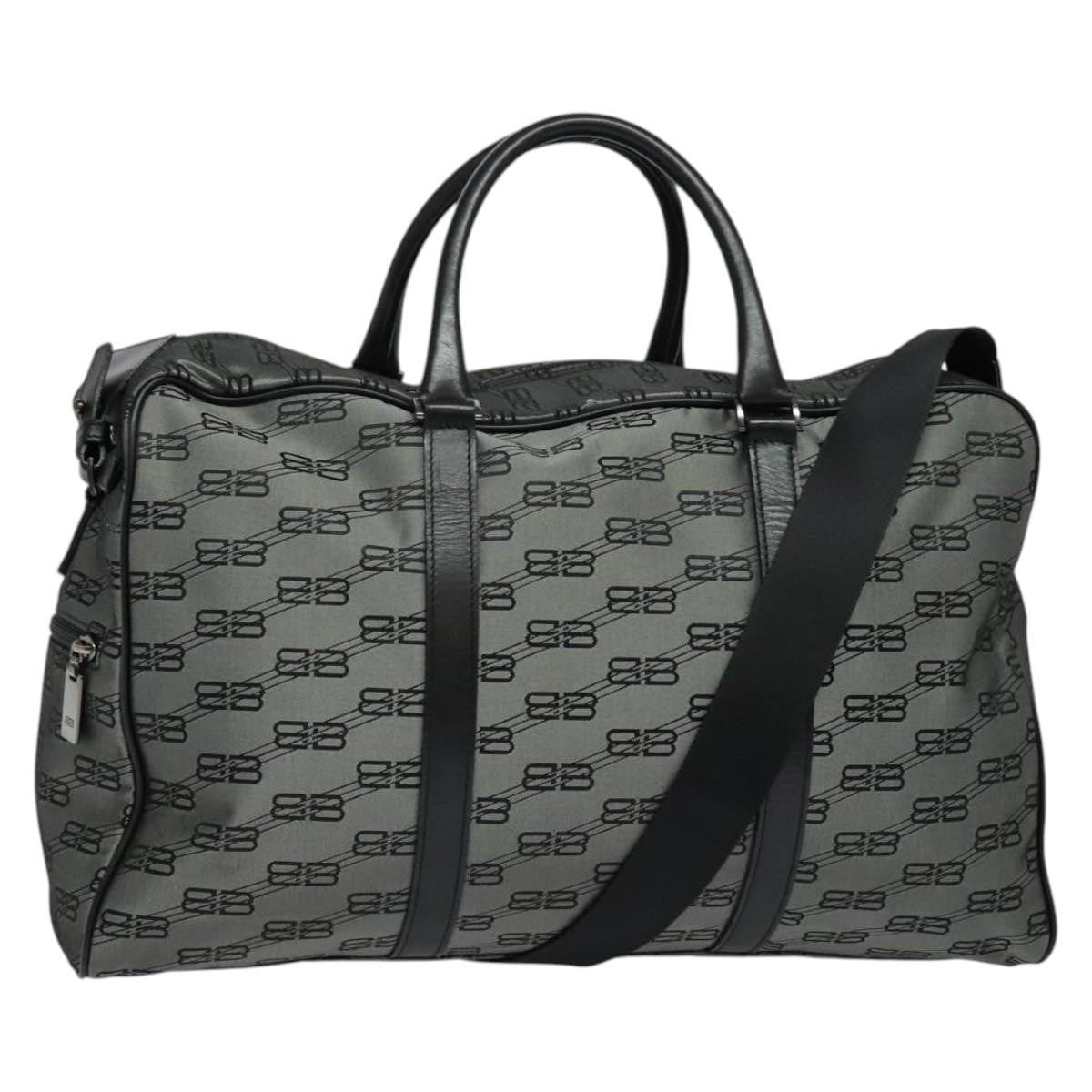 Balenciaga Vintage Boston Nylon, GRAY, NYLON, Travel bag