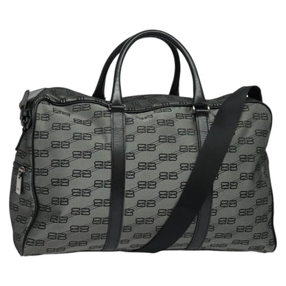 Balenciaga Vintage Boston Nylon, GRAY, NYLON, Travel bag