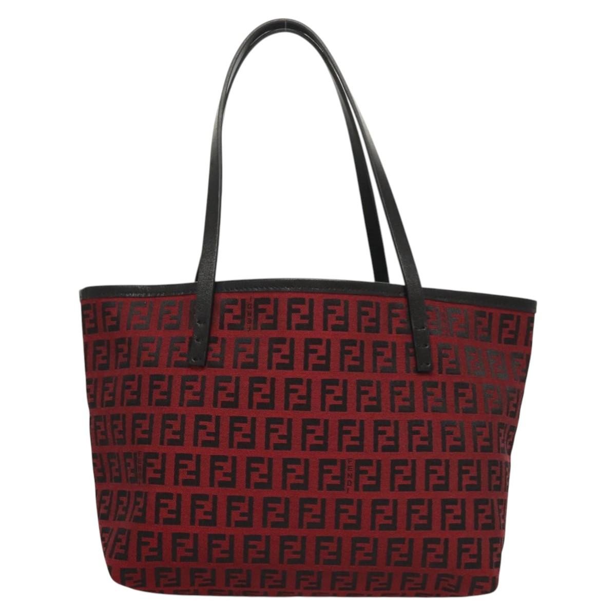 Fendi Zucca Tote bag FF motif, RED, CANVAS, Tote bag