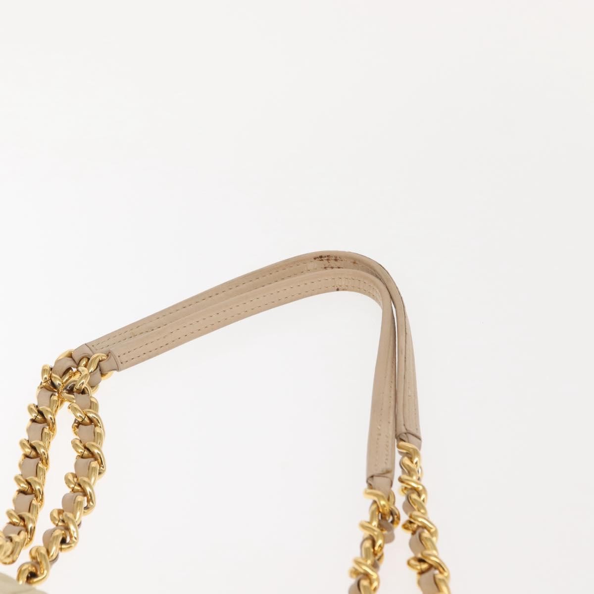 Prada Chain Front Zip Tote Quilted Tessuto, BEIGE, NYLON, Tote bag