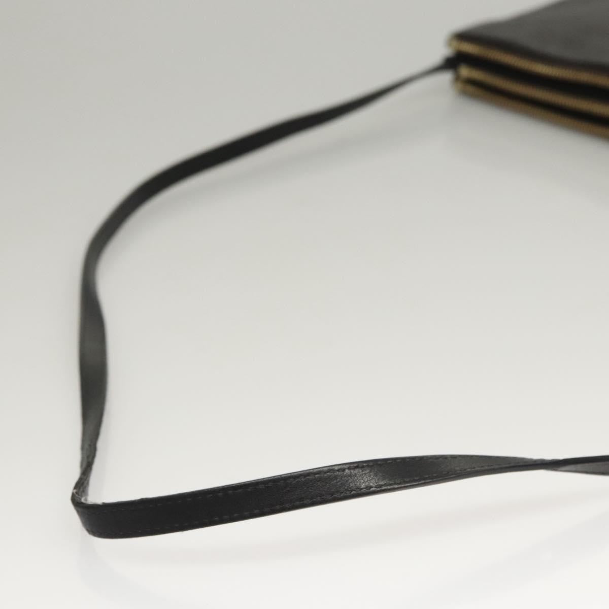 Celine Trio Crossbody Bag Leather, BLACK, LEATHER, Crossbody bag