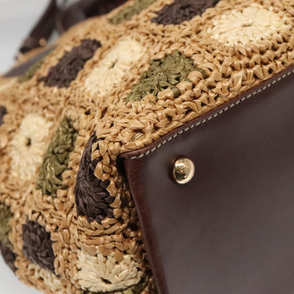 Salvatore Ferragamo Soft W Tote RAFFIA, BROWN, WOOD, Tote bag