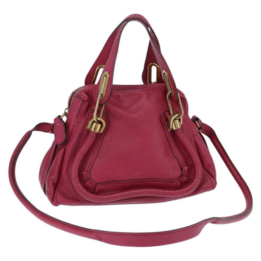 Chloe Paraty Top Handle Bag Leather, PINK, LEATHER, Handbag