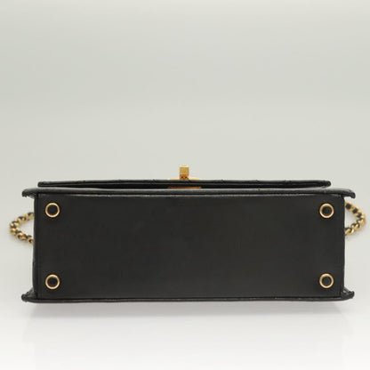 Chanel Vintage Trapezoid CC Flap Bag Leather, BLACK, LEATHER, Shoulder bag