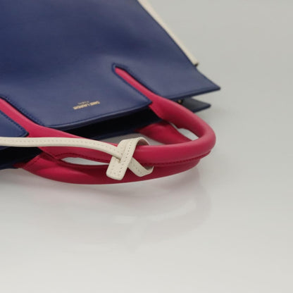 Saint Laurent Rive Gauche Cabas Leather, BLUE, LEATHER, Handbag