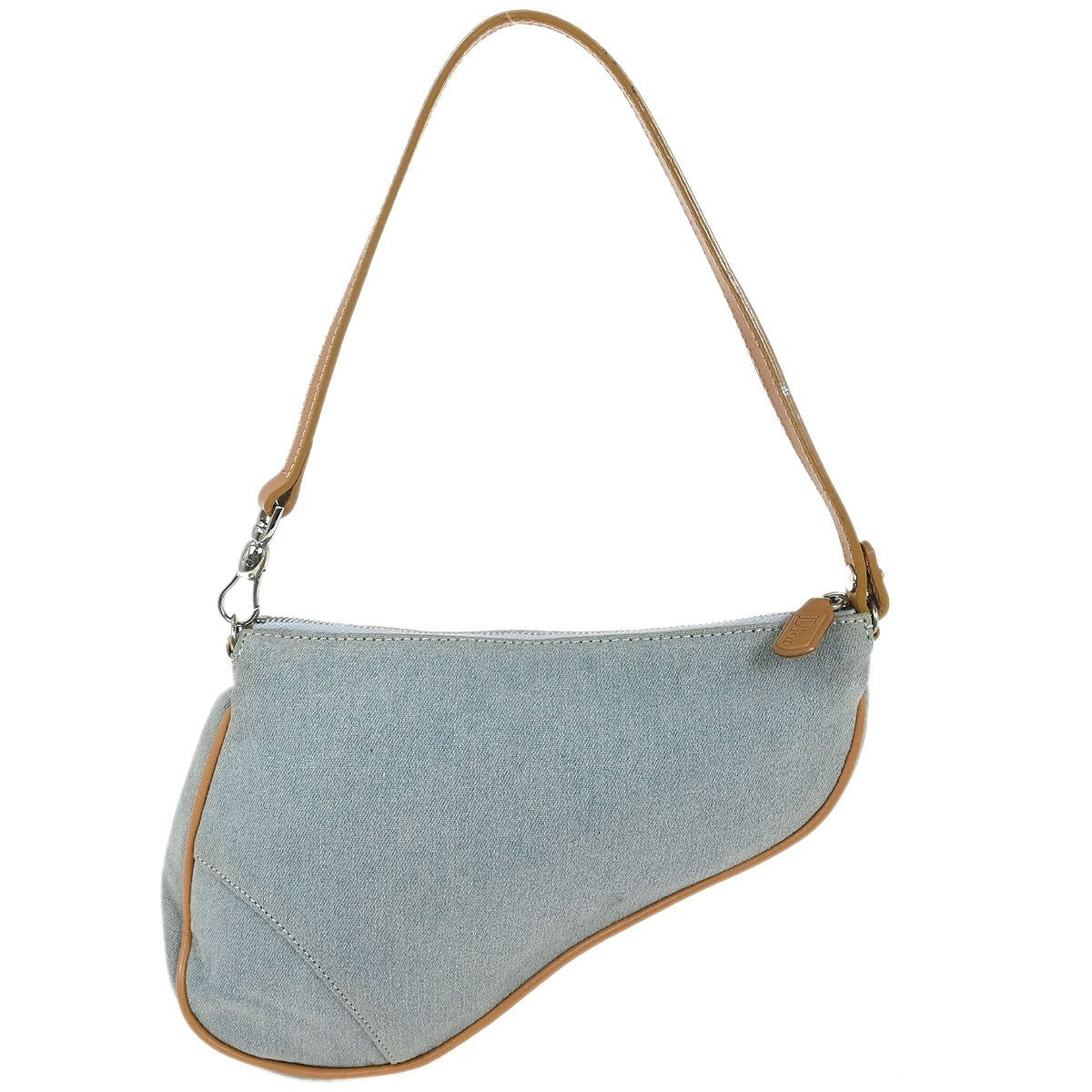 Christian Dior Vintage Saddle Bag Denim, BLUE, DENIM_JEANS, Clutche & pouche