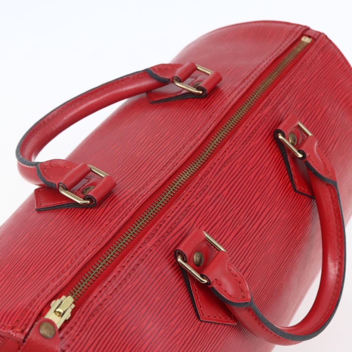 Louis Vuitton Speedy Handbag Epi Leather, RED, LEATHER, Handbag
