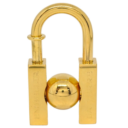 Hermes LHomme Peut Embellir La Terre Cadena Lock Charm Metal, GOLD, GOLD_PLATED, Charms and Keychains