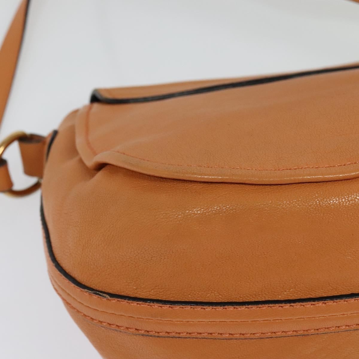 Chloe Elsie Shoulder Bag Perforated Leather, ORANGE, LEATHER, Shoulder bag