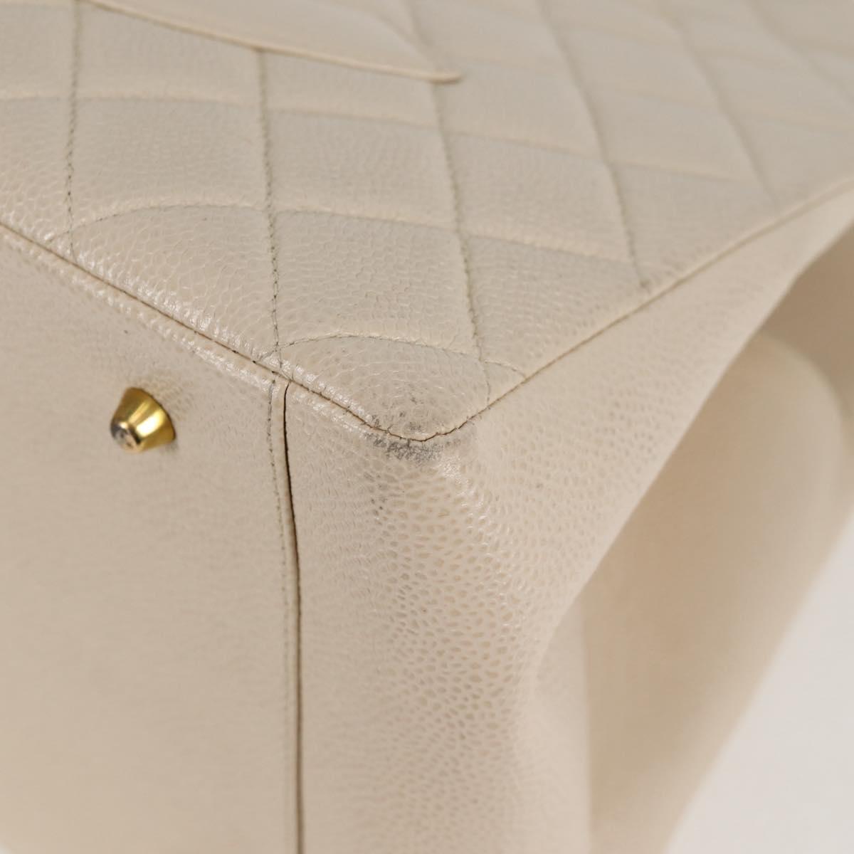 Chanel Vintage Grand Shopping Tote Quilted Calfskin, GOLD, LEATHER, Tote bag