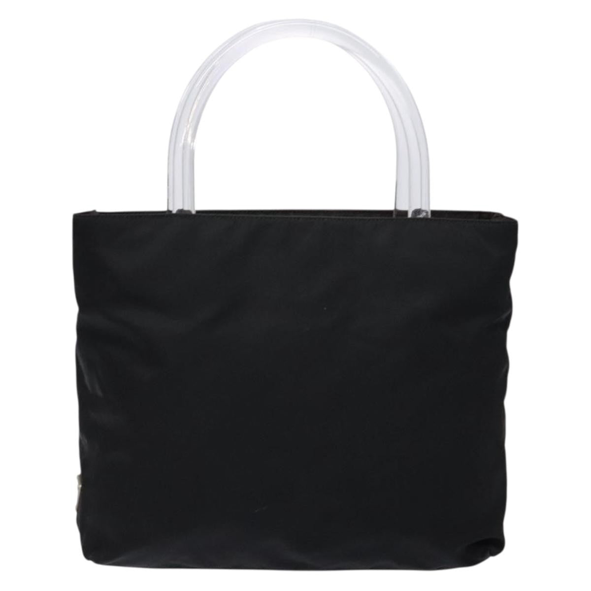 Prada Resin Handle Tote Tessuto, BLACK, NYLON, Tote bag