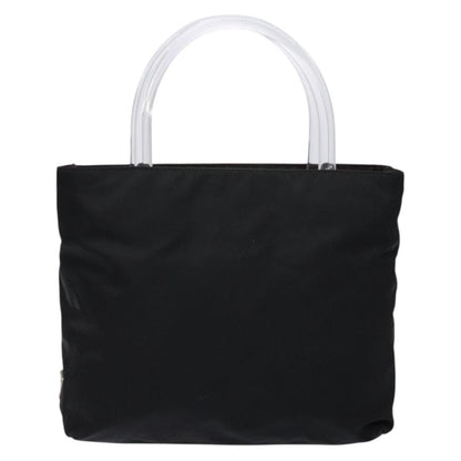 Prada Resin Handle Tote Tessuto, BLACK, NYLON, Tote bag