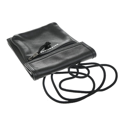 Balenciaga Explorer Strap Pouch Leather, BLACK, LEATHER, Shoulder bag