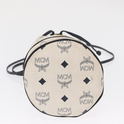 MCM Drawstring Shoulder Bag Leather, WHITE, PVC, Shoulder bag