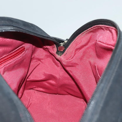 Salvatore Ferragamo Gancini handbag Suede, BLACK, SUEDE, Handbag