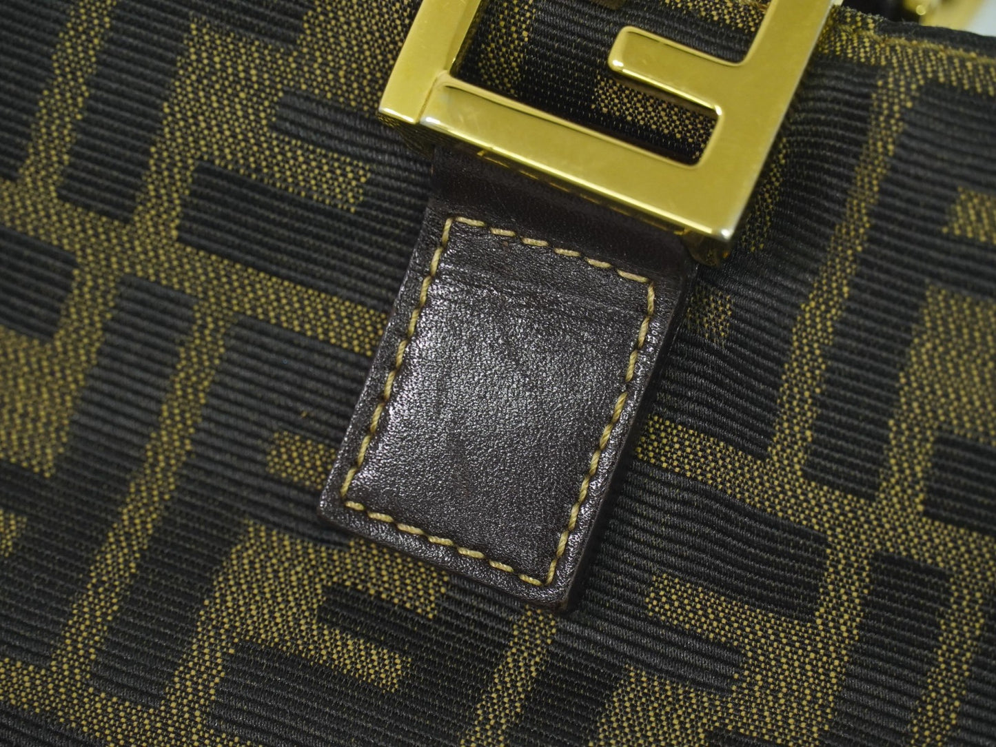 Fendi Vintage Zucca Handbag Zucca, BROWN, CANVAS, Handbag