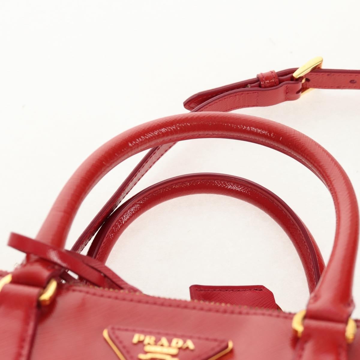 Prada Galleria Double Zip Tote Vernice Saffiano Leather, RED, LEATHER, Handbag