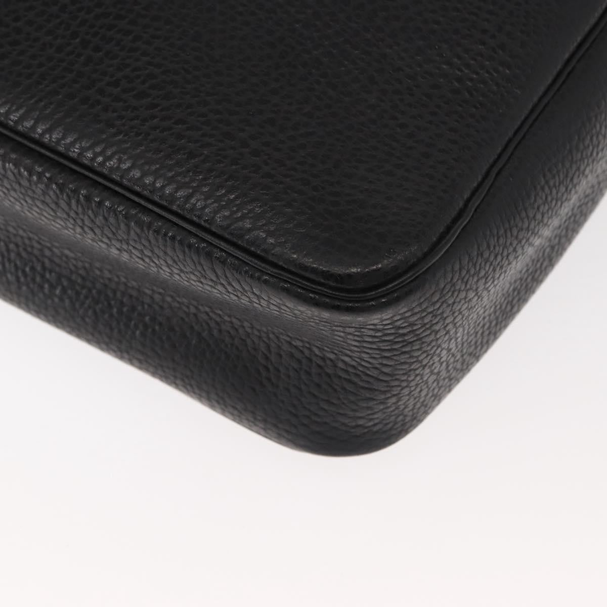 Christian Dior Vintage CD Handbag Leather, BLACK, LEATHER, Briefcase